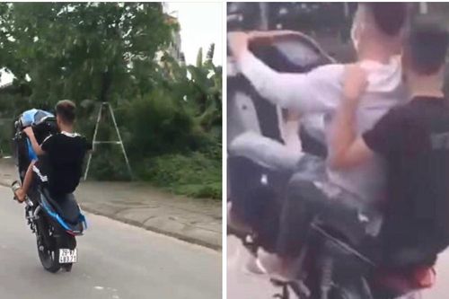 'Bốc đầu' xe máy rồi quay clip đăng tải trên facebook, hai cá nhân bị triệu tập