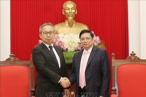 Trưởng ban Ban Tổ chức Trung ương Phạm Minh Chính tiếp Đại sứ Nhật Bản tại Việt Nam