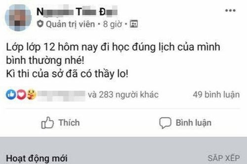 Làm rõ vụ việc thầy giáo livestream giải đề thi khi học sinh đang kiểm tra