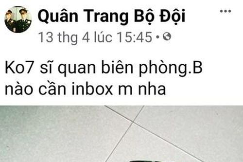Ngăn chặn việc mua bán quân trang trái phép