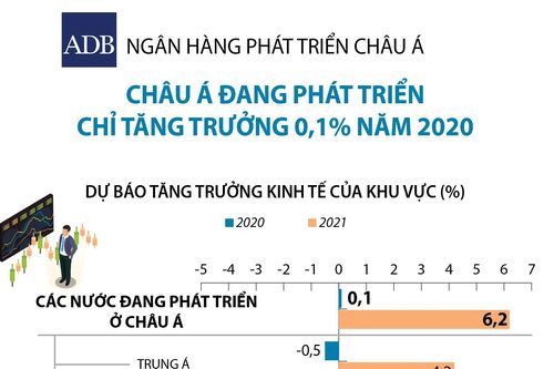 ADB: Châu Á đang phát triển tăng trưởng 0,1% năm 2020
