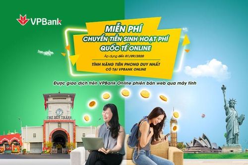 VPBank miễn phí chuyển tiền cho du học sinh trên ứng dụng VPBank Online