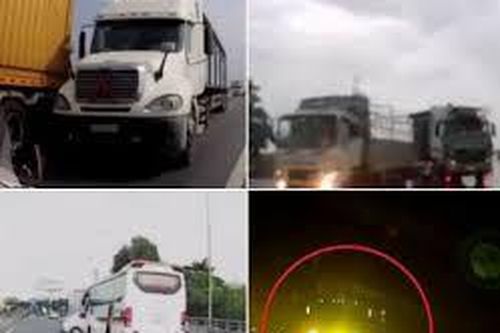 Những pha lấn làn, vượt ẩu kinh hoàng của xe container