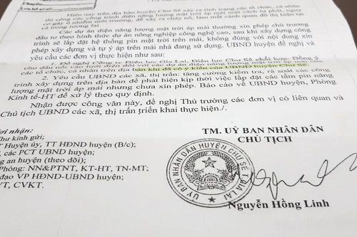 Cơ quan chức năng Gia Lai, huyện Chư Sê 'cự nự' nhau về điện mặt trời