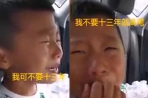 'Thánh lo xa' của năm: Cậu bé khóc nức nở khi biết 13 năm sau mình phải thi đại học