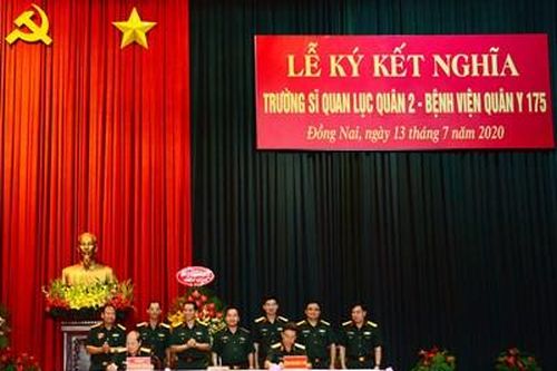 Trường Sĩ quan Lục quân 2 và Bệnh viện Quân y 175 ký kết phối hợp hoạt động