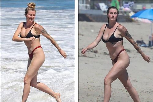 Mẫu 9x Ireland Baldwin 'thả thính' với bikini nhỏ xíu, siêu 'bốc lửa' ở biển