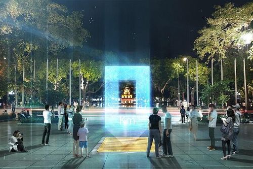Cổng ánh sáng - công trình Cột mốc Km0 tại hồ Hoàn Kiếm: Đồ án nối dài những nghiên cứu về Hà Nội