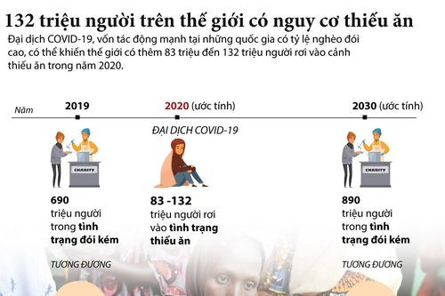 132 triệu người trên thế giới có nguy cơ thiếu ăn