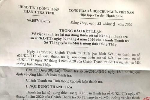 Điều tra vụ chuyển nhượng 16 thửa đất sớm bất thường ở Đồng Tháp