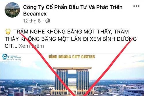 Becamex IDC lên tiếng về các tài khoản giả mạo