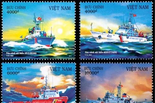 Bộ tem về biển, đảo với chủ đề 'Tàu Cảnh sát biển Việt Nam'