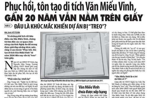Phục hồi, tôn tạo di tích Văn Miếu Vinh, gần 20 năm vẫn nằm trên giấy (Bài cuối): Mong đợi trong sự 'khó nhất, căng thẳng nhất...'