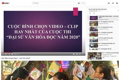 Bình chọn video-clip hay nhất của Cuộc thi Đại sứ Văn hóa đọc