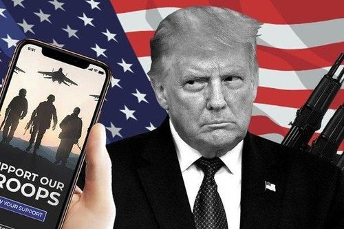 Tổng thống Trump đưa nhầm máy bay, súng trường Nga vào áp phích tái tranh cử