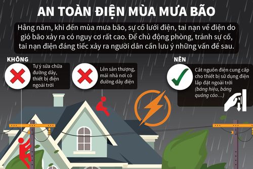 An toàn điện mùa mưa bão