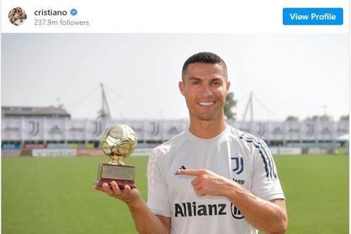 Siêu sao Ronaldo giành danh hiệu Cầu thủ ghi bàn tốt nhất thế giới