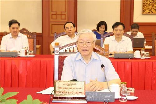 Tổng Bí thư, Chủ tịch nước chủ trì buổi làm việc với Ban Thường vụ Thành ủy Hà Nội