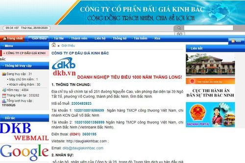 Công ty đấu giá hợp danh Kinh Bắc: 'Treo đầu dê, bán thịt chó' trên Cổng thông tin Bộ Tư pháp