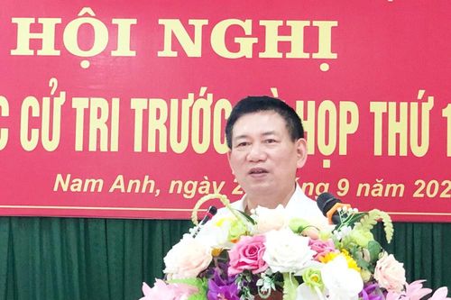Tổng Kiểm toán Nhà nước Hồ Đức Phớc tiếp xúc cử tri huyện Nam Đàn