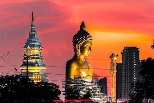 Clip: Chiêm ngưỡng bức tượng phật khổng lồ có chiều cao 69m ở Thái Lan