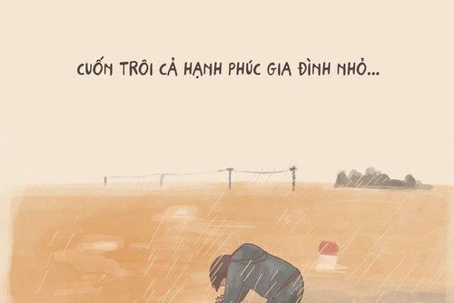 Xúc động bộ tranh đau thương miền Trung trong lũ dữ của họa sĩ 9X