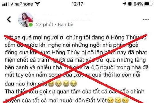 Xử phạt 5 triệu đồng vì đăng tin sai sự thật về lũ lụt trên mạng xã hội