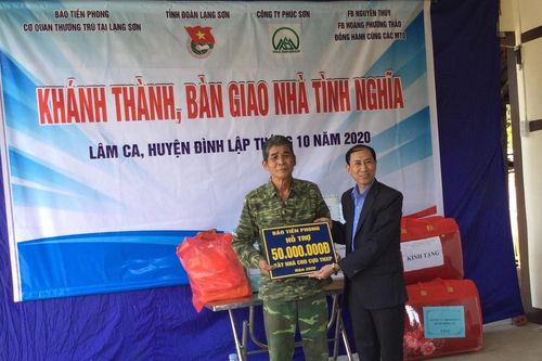 Khánh thành, bàn giao nhà tình nghĩa cho cựu TNXP Lạng Sơn