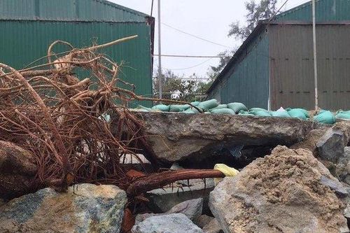 Xót xa kè bãi biển Cửa Lò bị sóng đánh tan hoang