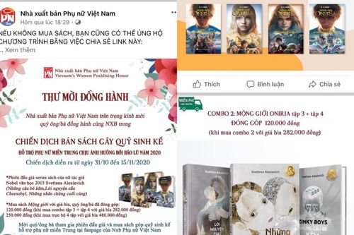 Bán sách gây quỹ ủng hộ phụ nữ miền Trung