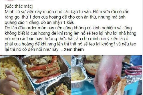 Chi 3,5 triệu mua cua hoàng đế, tá hỏa vì cua teo tóp, thịt dính hết vào vỏ