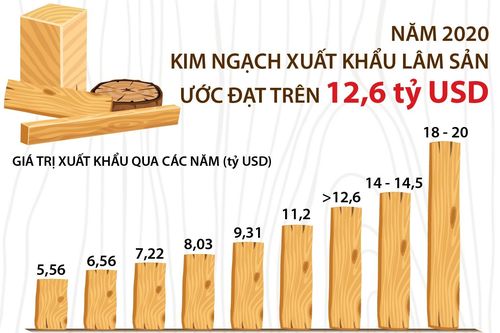 Năm 2020, kim ngạch xuất khẩu lâm sản ước đạt trên 12,6 tỷ USD