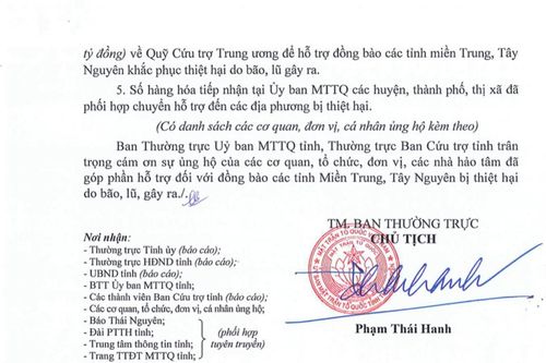 Tiếp nhận ủng hộ đồng bào các tỉnh miền Trung, Tây Nguyên khắc phục thiệt hại do bão, lũ gây ra.