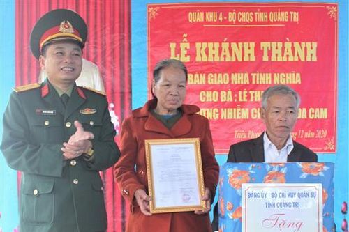 Khánh thành nhà tình nghĩa cho gia đình có công với cách mạng
