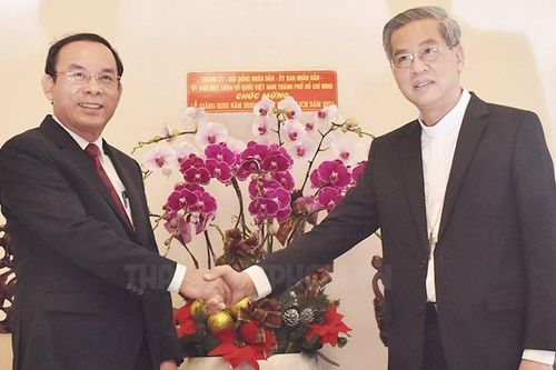 Bí thư Nên thăm Tòa Tổng giám mục giáo phận TP.HCM