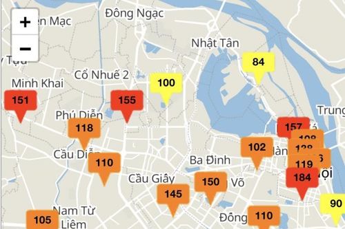 Hôm nay 25/12, Hà Nội có 4 khu vực chất lượng không khí xấu