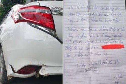 Làm móp xe ôtô, cậu bé 16 tuổi để lại lời nhắn 'không ai nỡ giận'