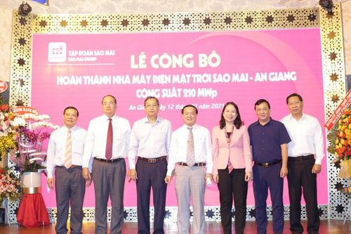 Lễ công bố hoàn thành nhà máy điện mặt trời Sao Mai – An Giang hơn 6.000 tỷ đồng