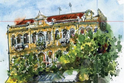 Nhà cổ ở TP.HCM qua những bức ký họa