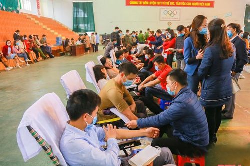 Gần 1.000 người tham gia Ngày hội hiến máu tình nguyện huyện Nga Sơn 2021