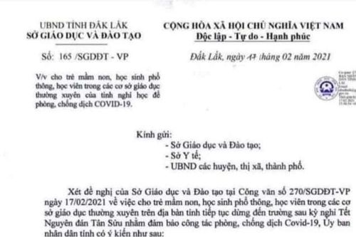 Đắk Lắk: Truy tìm người giả mạo công văn cho học sinh nghỉ học