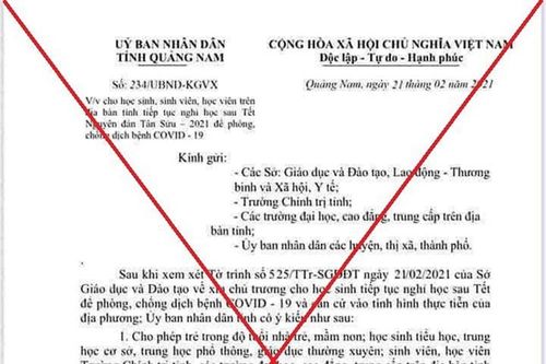 Quảng Nam: Học sinh cấp 2 tự làm giả văn bản cho học sinh nghỉ học