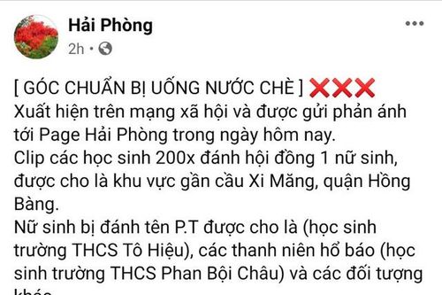 Công an vào cuộc vụ nữ sinh bị đánh ''hội đồng'' tại Hải Phòng
