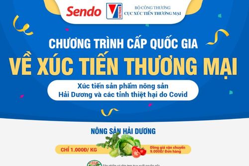 Sendo hỗ trợ tiêu thụ nông sản Hải Dương