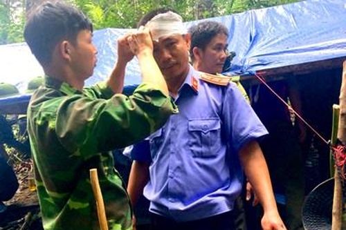 Kiểm sát viên ngược ngàn tiếp cận hiện trường vụ phá rừng