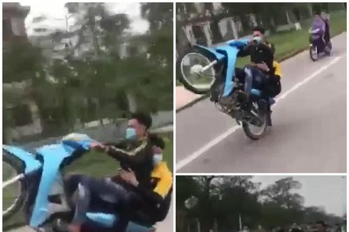 Nhóm thanh niên lạng lách, 'bốc đầu' trên cầu Cửa Hội