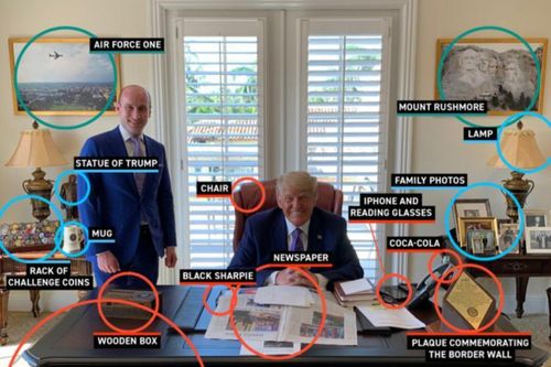 Chiếc bàn làm việc hé lộ cuộc sống mới của ông Trump ở Florida