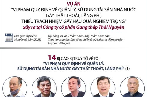 Xét xử vụ án xảy ra tại Công ty Gang thép Thái Nguyên