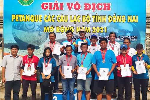 Giải vô địch bi sắt các CLB tỉnh Đồng Nai mở rộng 2021: CLB huyện Vĩnh Cửu vô địch nội dung bộ ba mở rộng