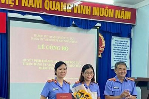 Đảng bộ VKSND TP Thủ Đức công bố quyết định thành lập các Chi bộ